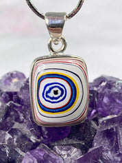 FORDITE Detroit Agate and Silver Pendant.