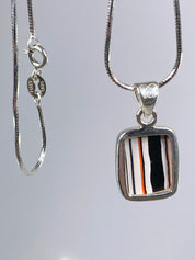FORDITE Detroit Agate and Silver Pendant.