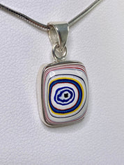 FORDITE Detroit Agate and Silver Pendant.