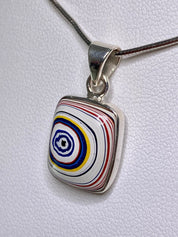 FORDITE Detroit Agate and Silver Pendant.