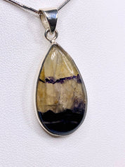 A Rare Blue John and Silver Pendant.