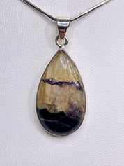 A Rare Blue John and Silver Pendant.