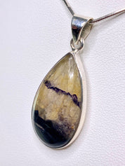 A Rare Blue John and Silver Pendant.