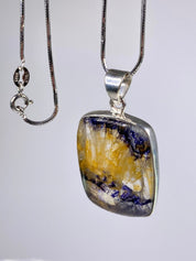 A Rare Blue John and Silver Pendant.