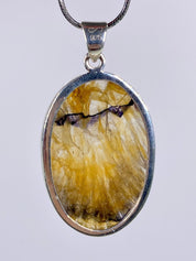 A Rare Blue John and Silver Pendant.