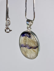 A Rare Blue John and Silver Pendant.