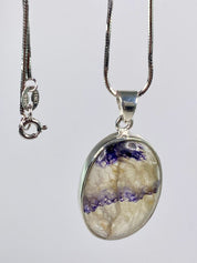 A Rare Blue John and Silver Pendant.