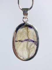 A Rare Blue John and Silver Pendant.