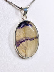 A Rare Blue John and Silver Pendant.