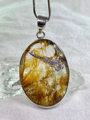 A Rare Blue John and Silver Pendant.