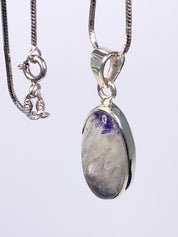 A Rare Blue John and Silver Pendant.