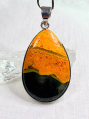 High Quality Bumble Bee Jasper and Silver Pendant.