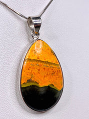 High Quality Bumble Bee Jasper and Silver Pendant.