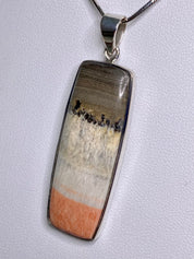 British Celestobarite and Silver Pendant