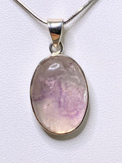 A Rare Blue John and Silver Pendant.