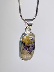 A Rare Blue John and Silver Pendant.