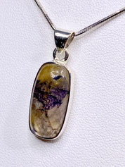 A Rare Blue John and Silver Pendant.