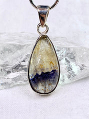 A Rare Blue John and Silver Pendant.