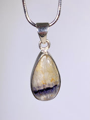 A Rare Blue John and Silver Pendant.