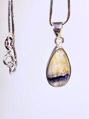 A Rare Blue John and Silver Pendant.