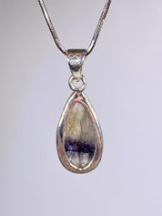 A Rare Blue John and Silver Pendant.