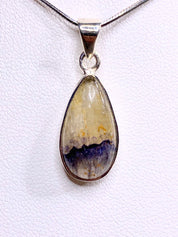 A Rare Blue John and Silver Pendant.