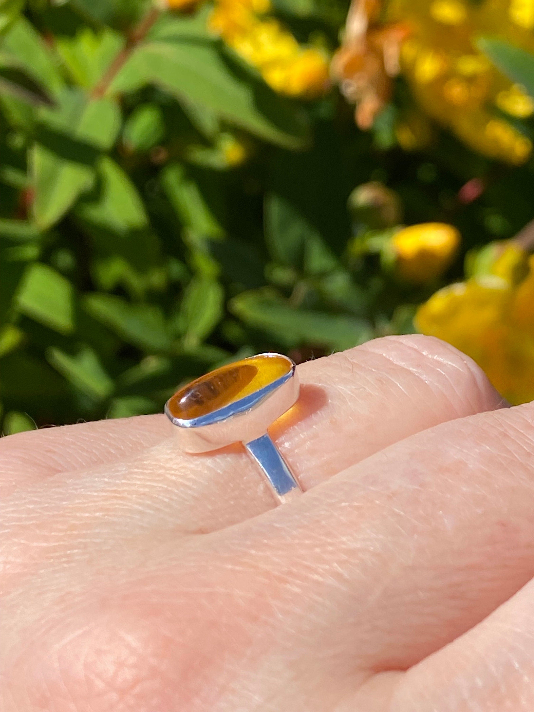 Baltic Amber Sterling Silver Ring