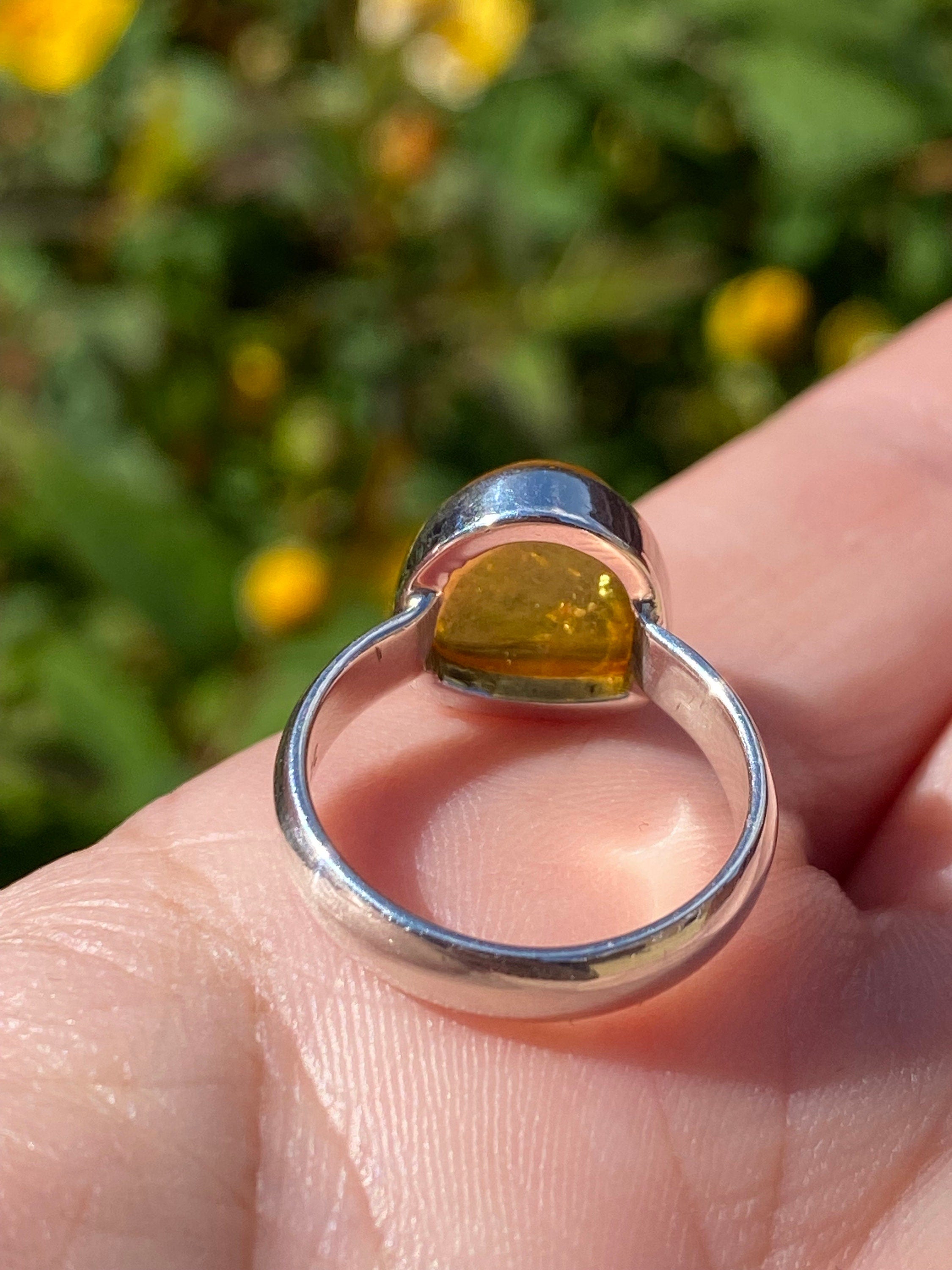 Baltic Amber Sterling Silver Ring