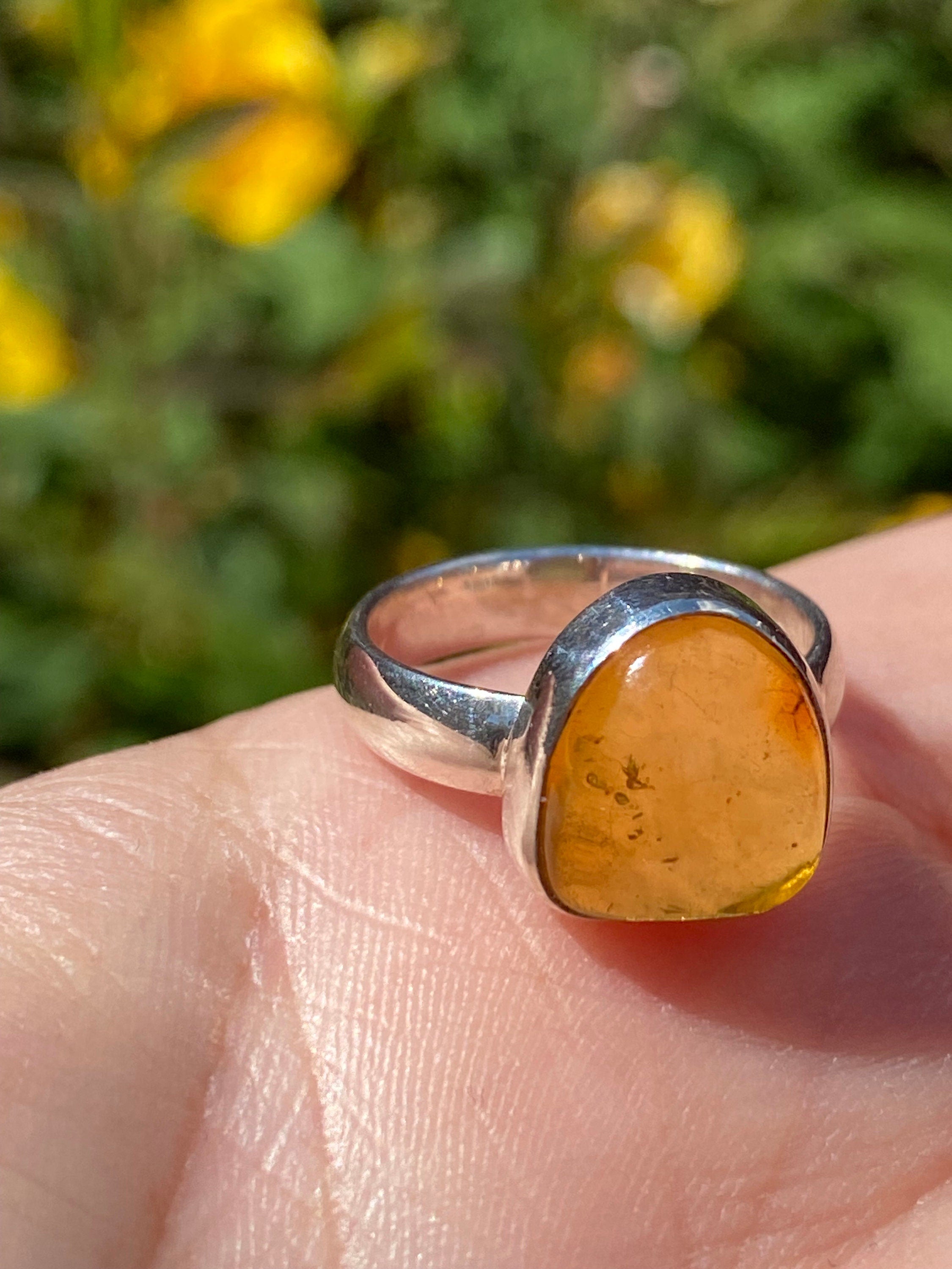 Baltic Amber Sterling Silver Ring