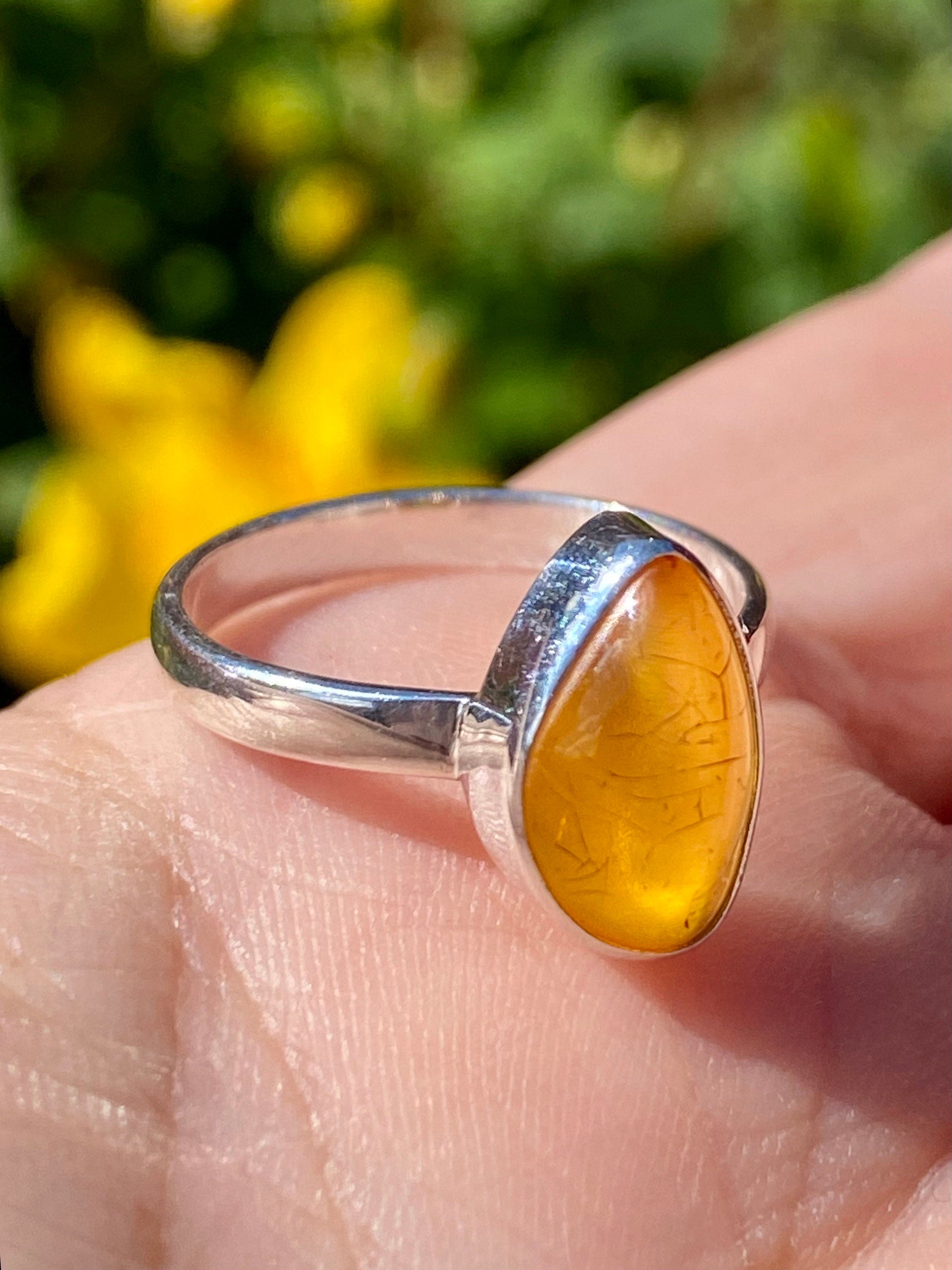 Baltic Amber Sterling Silver Ring