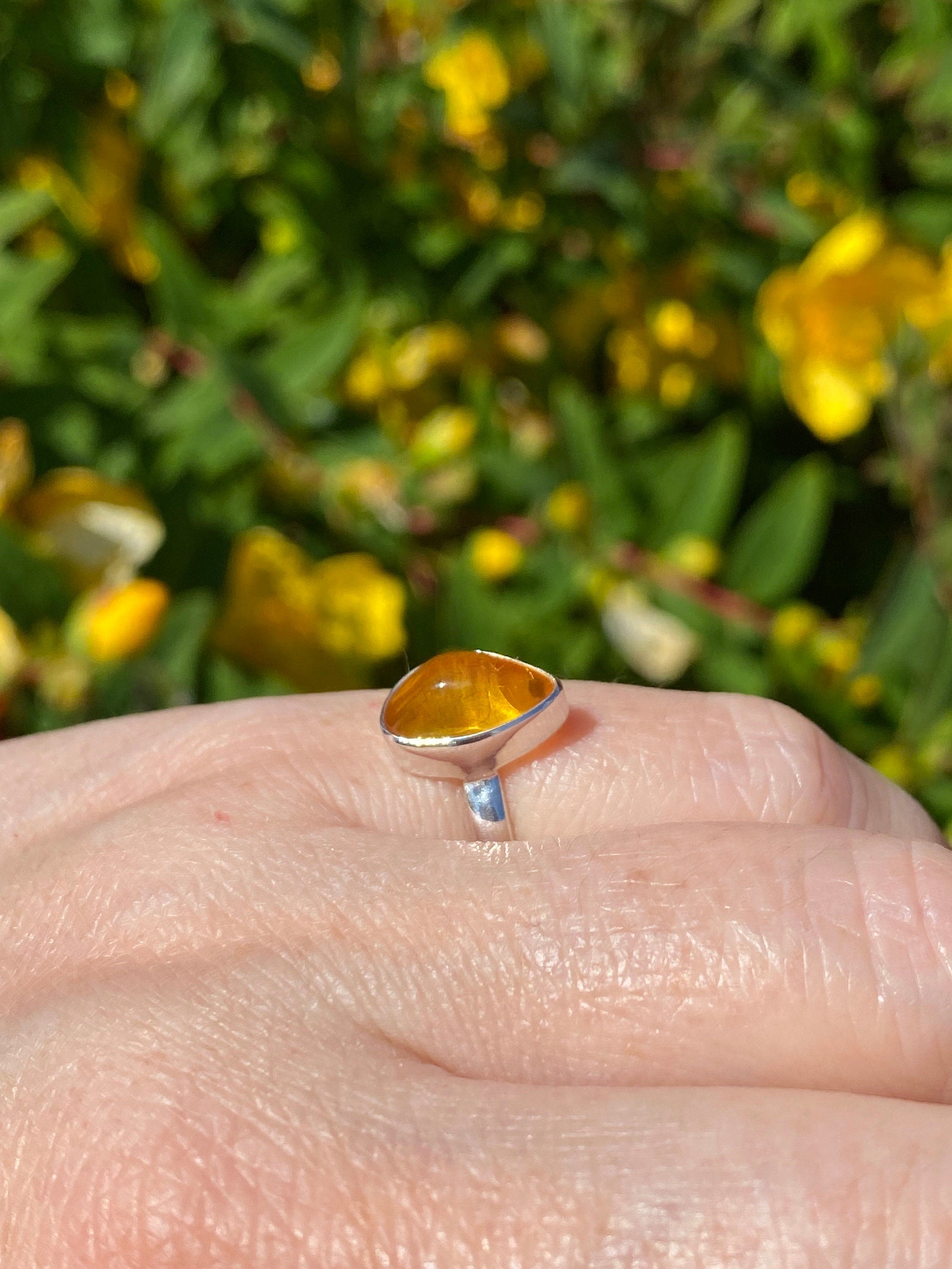 Baltic Amber Sterling Silver Ring