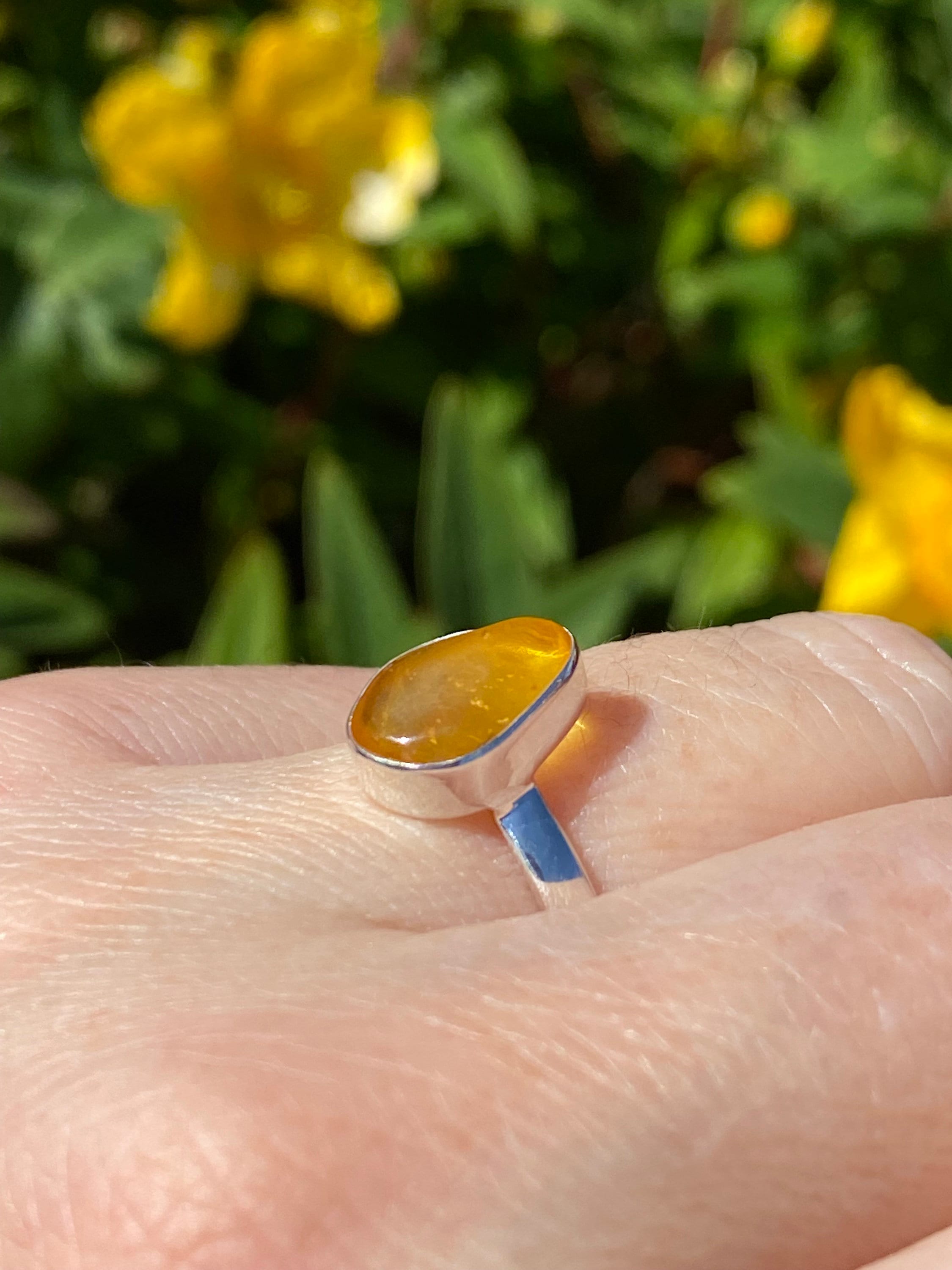 Baltic Amber Sterling Silver Ring