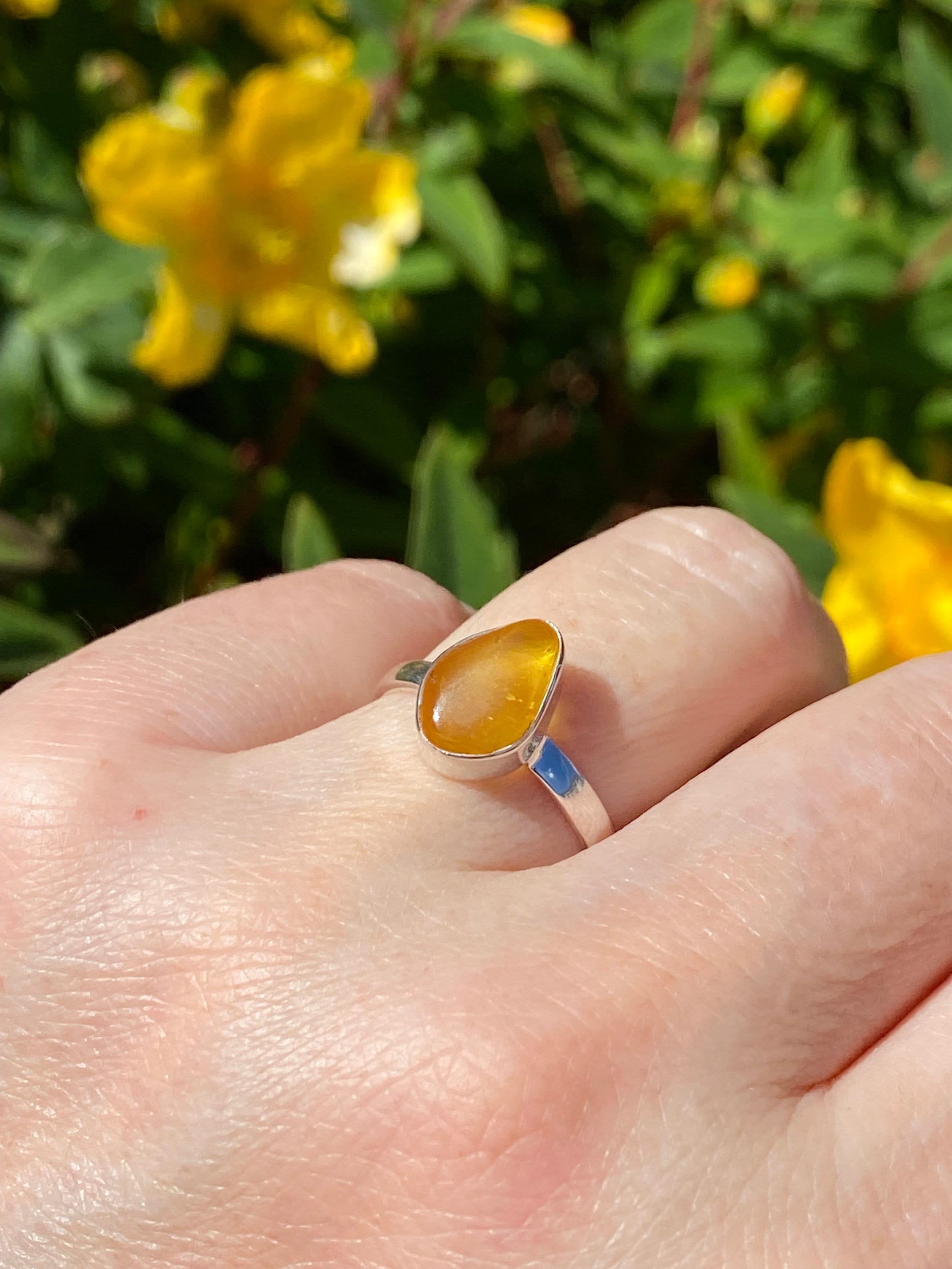 Baltic Amber Sterling Silver Ring