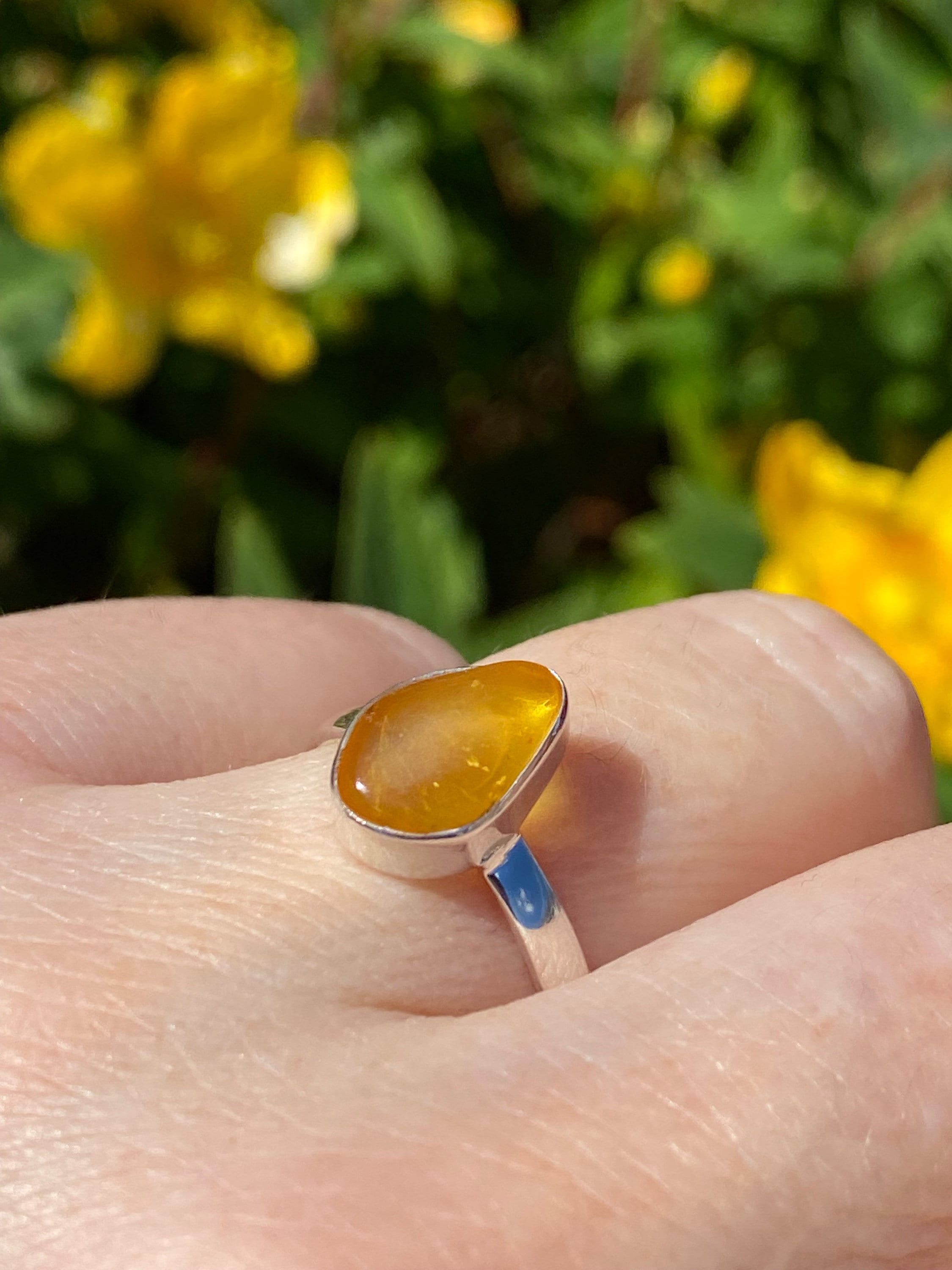 Baltic Amber Sterling Silver Ring