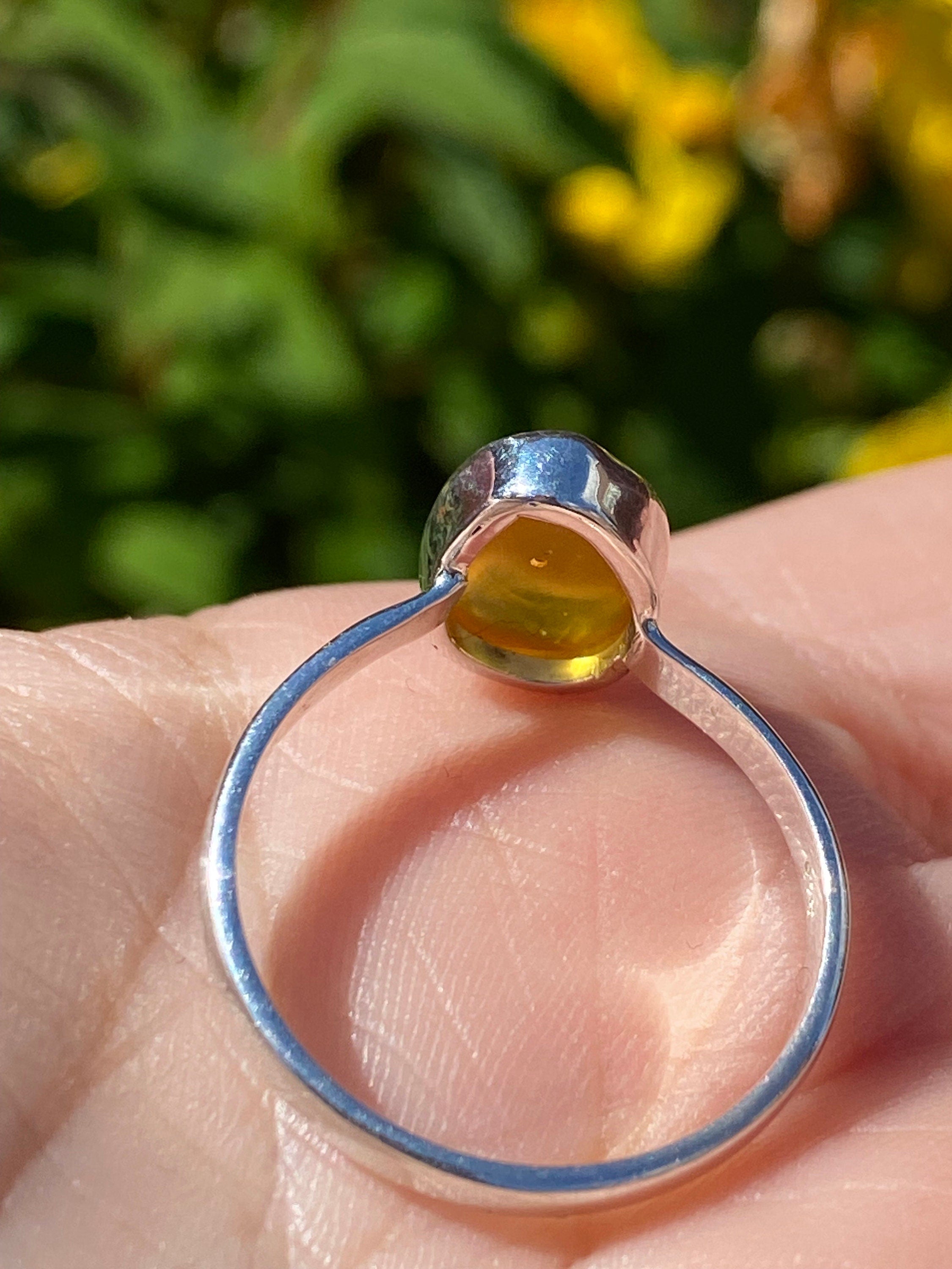 Baltic Amber Sterling Silver Ring