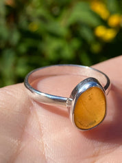 Baltic Amber Sterling Silver Ring