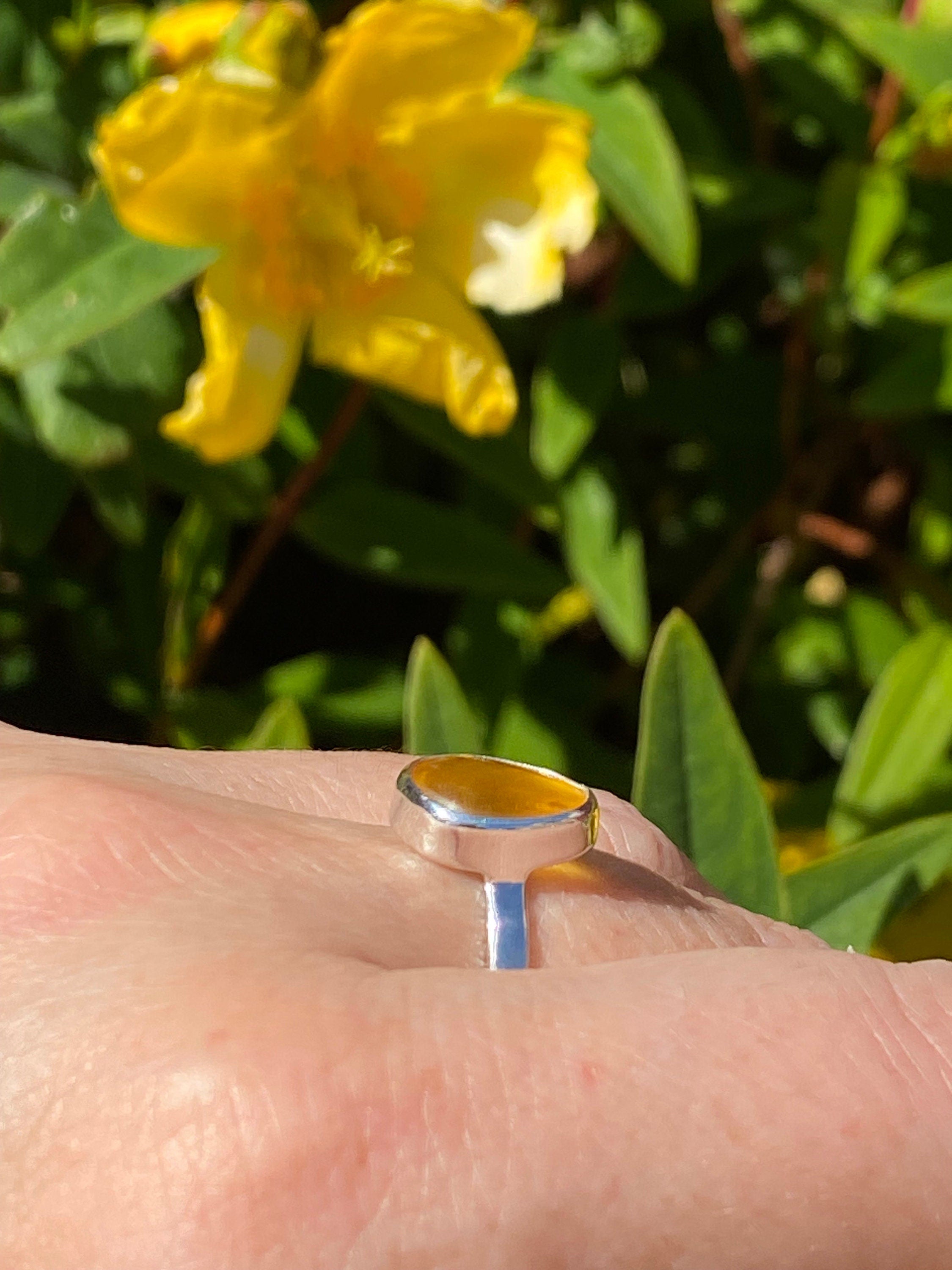 Baltic Amber Sterling Silver Ring