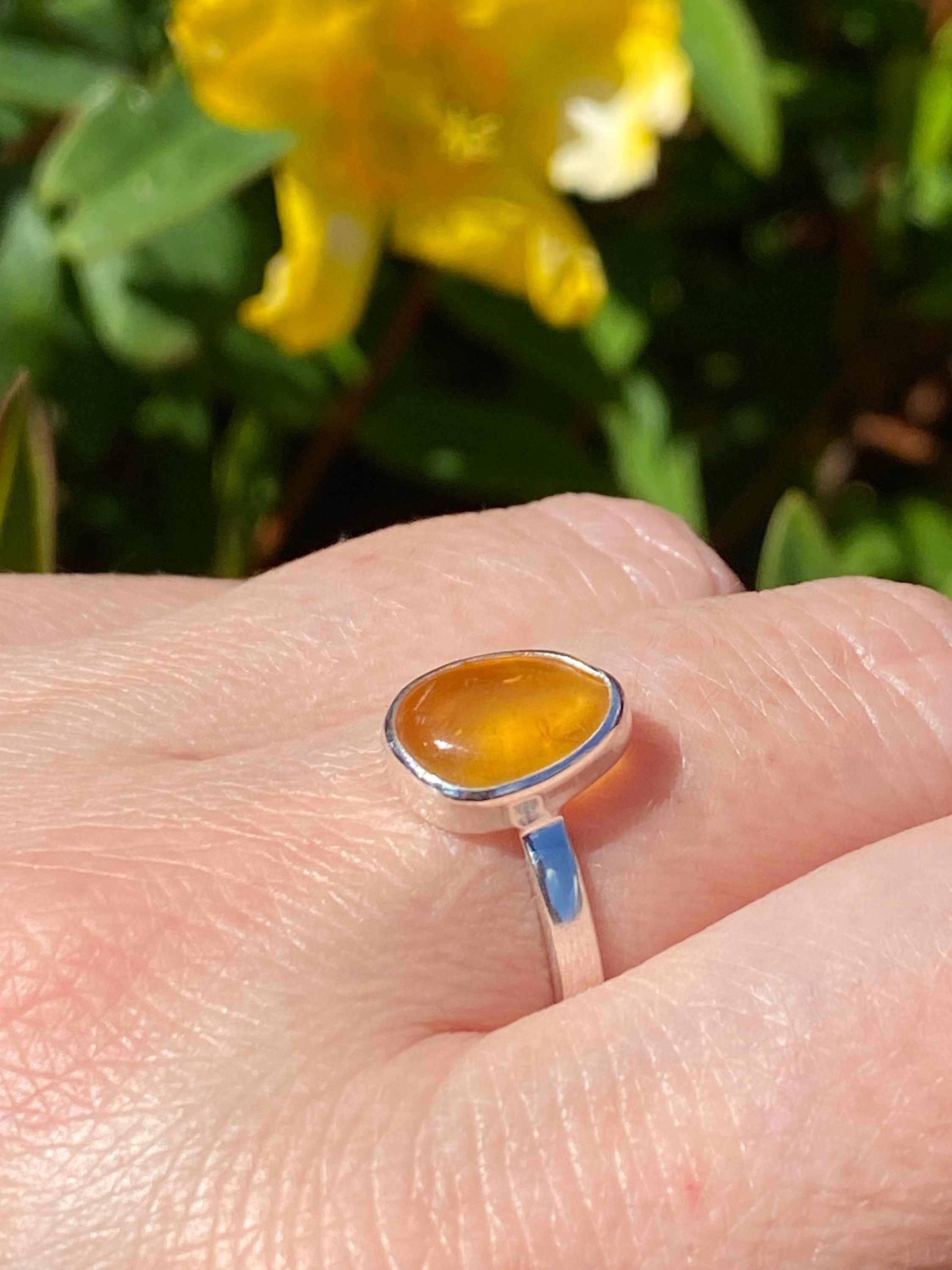 Baltic Amber Sterling Silver Ring