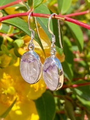 Blue John Silver Drop Earrings