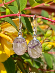 Blue John Silver Drop Earrings