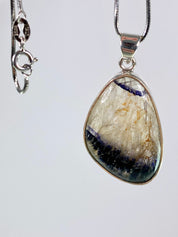 Blue John Silver Pendant - Extremely Rare