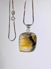 A Rare Blue John and Silver Pendant.