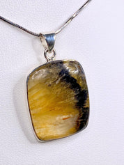 A Rare Blue John and Silver Pendant.