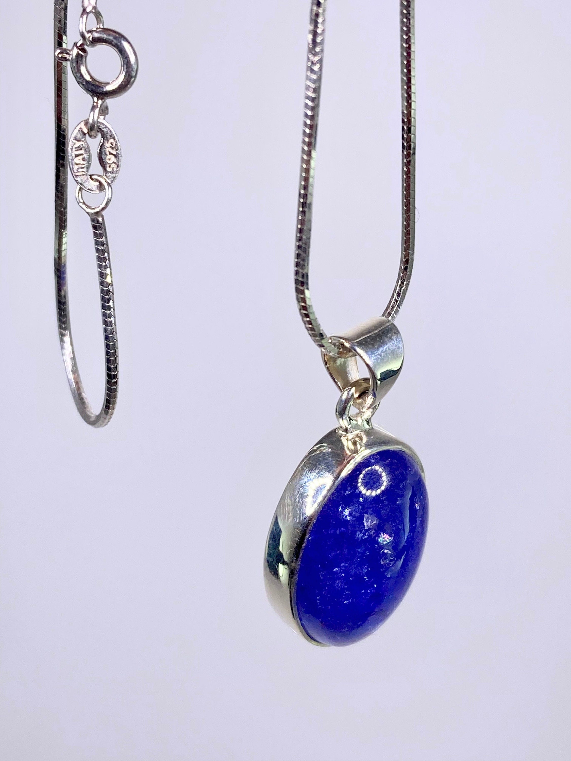 A Tanzanite and Silver Pendant