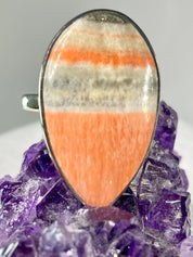 A High Quality British Celestobarite and Silver ring