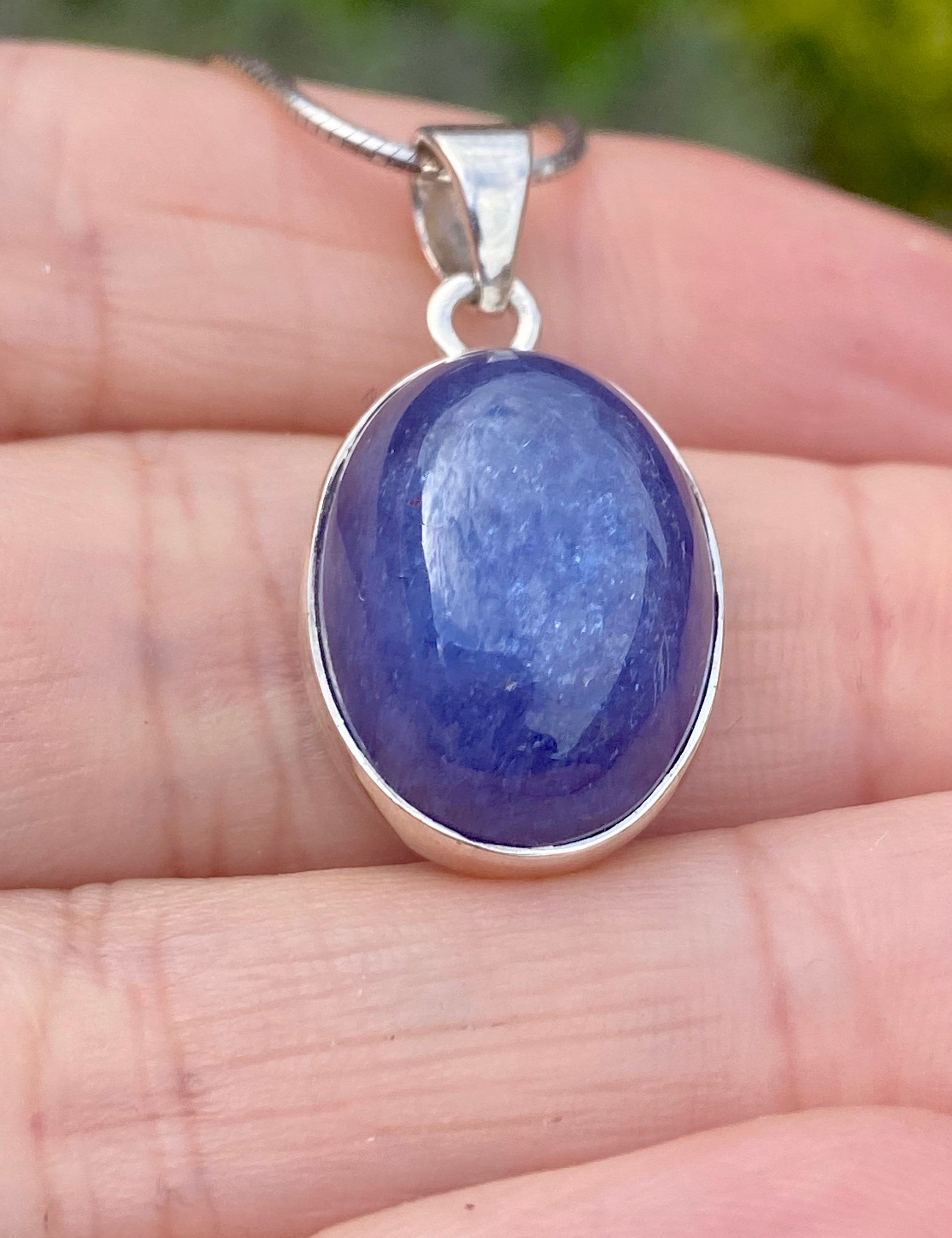 Tanzanite and Silver Pendant