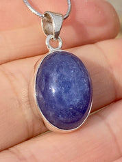 Tanzanite and Silver Pendant