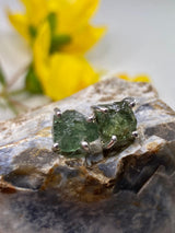 Green Apatite 925 Silver studs