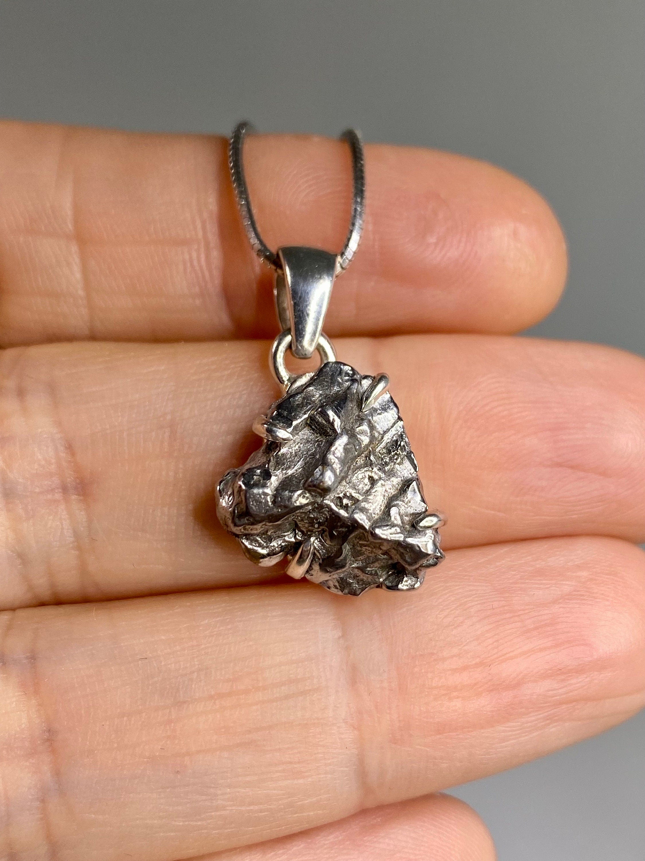 Meteorite Campo Del Cielo and Silver Pendant