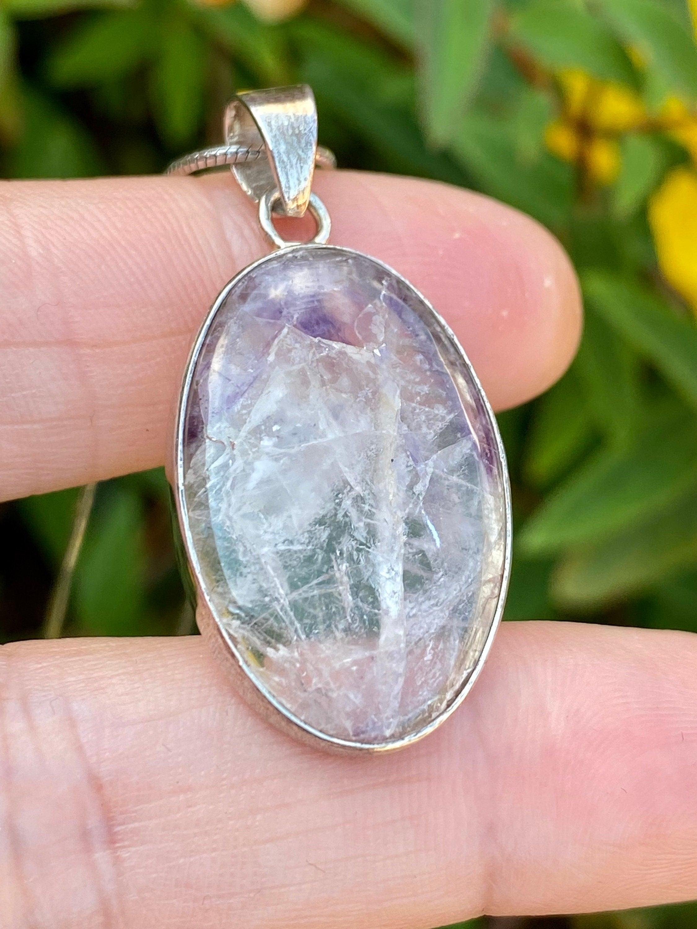 Blue John Silver Pendant